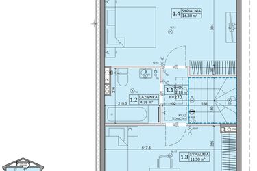 Rzut - Dom na sprzedaż 3 pokoje o powierzchni 75,74 m² - numer 30A w Zielono Mi 2