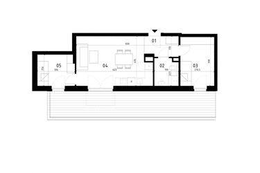 Rzut - Mieszkanie na sprzedaż 3 pokoje o powierzchni 50,42 m² - numer 13 w Traugutta