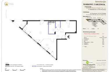 Rzut - Mieszkanie na sprzedaż 3 pokoje o powierzchni 69,32 m² - numer 81 w Markowy Targówek