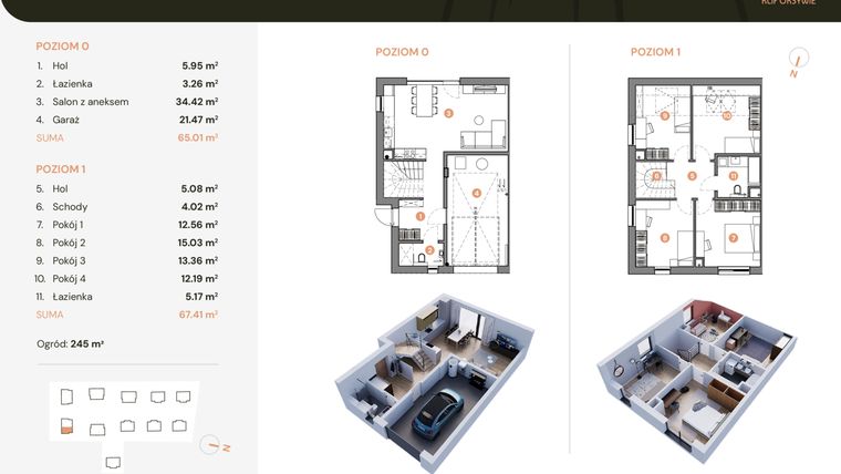 Rzut - Dom na sprzedaż 5 pokoi o powierzchni 132,53 m² - numer 10a w Klif Oksywie
