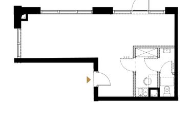 Rzut - Lokal użytkowy na sprzedaż 1 pokój o powierzchni 45,27 m² - numer 1 w BIZPARK D