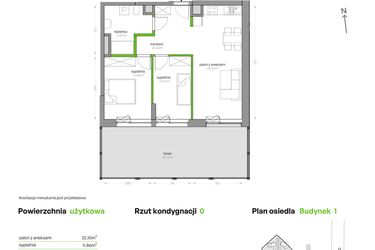 Rzut - Mieszkanie na sprzedaż 3 pokoje o powierzchni 58,96 m² - numer SV/30 w Sikorskiego Vita
