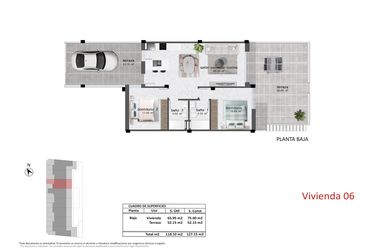 Rzut - Dom na sprzedaż 2 pokoje o powierzchni 75 m² - numer 6 w Domy w Pilar de la Horadada - 62773019