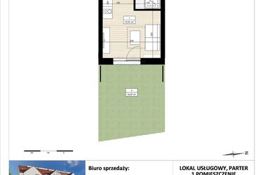 Rzut - Mieszkanie na sprzedaż 1 pokój o powierzchni 19,75 m² - numer B4/0/5 w Montano bud. B4 - apartamenty inwestycyjne