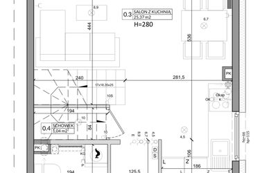 Rzut - Dom na sprzedaż 3 pokoje o powierzchni 76,58 m² - numer 29B w Zielono Mi etap V