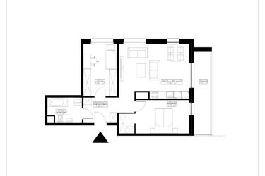 Rzut - Mieszkanie na sprzedaż 3 pokoje o powierzchni 59,19 m² - numer B6.7 w Stacja Augustów B