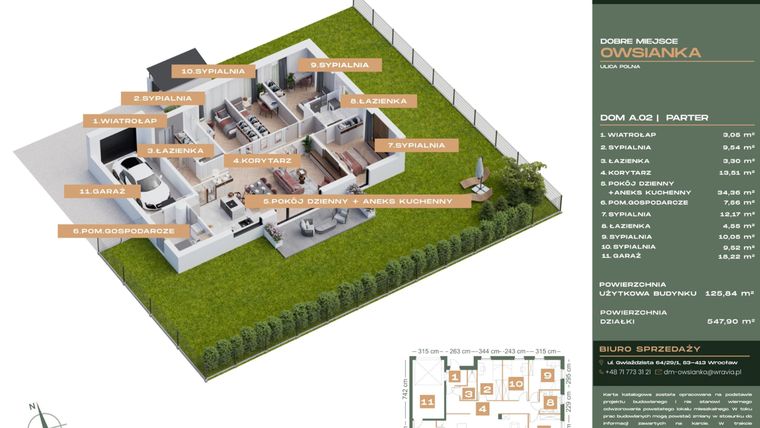 Rzut - Dom na sprzedaż 5 pokoi o powierzchni 125,84 m² - numer A2 w Dobre Miejsce Owsianka
