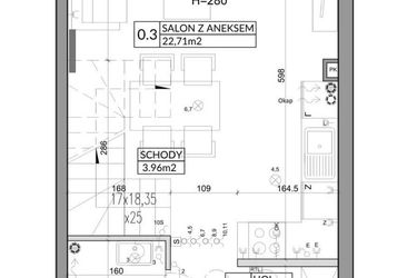 Rzut - Dom na sprzedaż 3 pokoje o powierzchni 65,83 m² - numer 24B w Nova Magdalenka 6