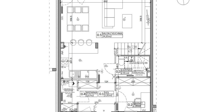 Rzut - Dom na sprzedaż 5 pokoi o powierzchni 109,04 m² - numer 4B w Miasto Ogród 5