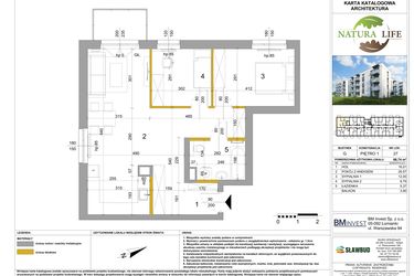 Rzut - Mieszkanie na sprzedaż 3 pokoje o powierzchni 68,7 m² - numer G.27 w Osiedle Natura Life budynki GHI