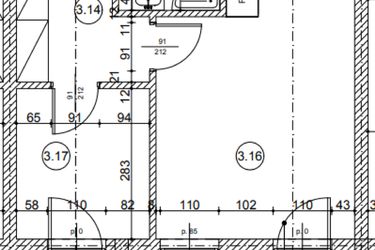 Rzut - Mieszkanie na sprzedaż 3 pokoje o powierzchni 60 m² - numer 22.18 w Osiedle Wyszyńskiego
