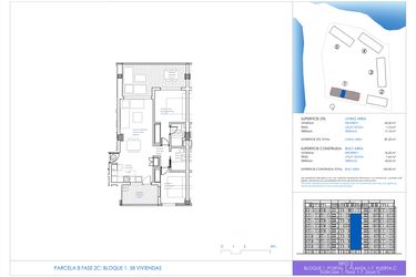 Rzut - Mieszkanie na sprzedaż 2 pokoje o powierzchni 100,4 m² - numer 5-C2 w Apartamenty w Dehesa de Campoamor - 20147494