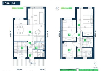 Rzut - Dom na sprzedaż 4 pokoje o powierzchni 94,46 m² - numer 97 w SK Park - etap III