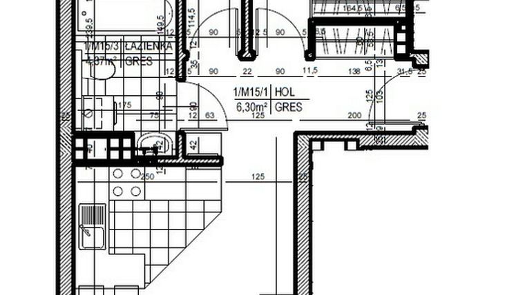 Rzut - Mieszkanie na sprzedaż 3 pokoje o powierzchni 51,85 m² - numer 15 w Staroniwskie Sady etap II