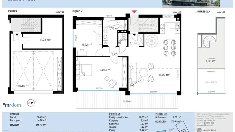 Rzut - Mieszkanie na sprzedaż 3 pokoje o powierzchni 159,88 m² - numer 10.2.2 w Brizo Park