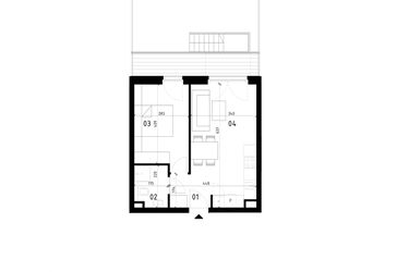 Rzut - Mieszkanie na sprzedaż 2 pokoje o powierzchni 38,23 m² - numer 11 w Traugutta