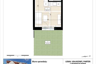 Rzut - Mieszkanie na sprzedaż 1 pokój o powierzchni 20,2 m² - numer B4/0/11 w MONTANO lokale inwestycyjne