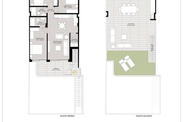 Rzut - Dom na sprzedaż 3 pokoje o powierzchni 83,3 m² - numer 7 w Domy w San Pedro del Pinatar - 50613008