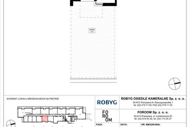 Rzut - Mieszkanie na sprzedaż 2 pokoje o powierzchni 34,59 m² - numer OK6/A/0/3 w Osiedle Kameralne VI