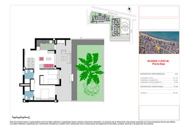 Rzut - Mieszkanie na sprzedaż 2 pokoje o powierzchni 75,52 m² - numer 0.2 w Apartamenty w Denia - 14869890