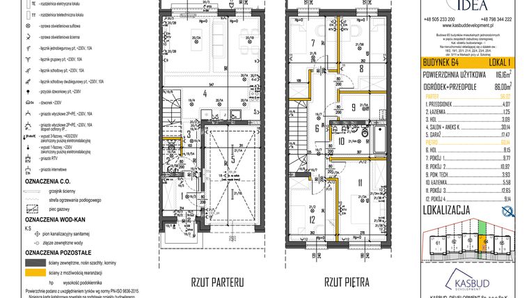 Rzut - Dom na sprzedaż 5 pokoi o powierzchni 116,79 m² - numer 64-L1 w Osiedle Idea etap I