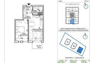 Rzut - Mieszkanie na sprzedaż 2 pokoje o powierzchni 39,32 m² - numer 5-27 w Jodłowicka 5