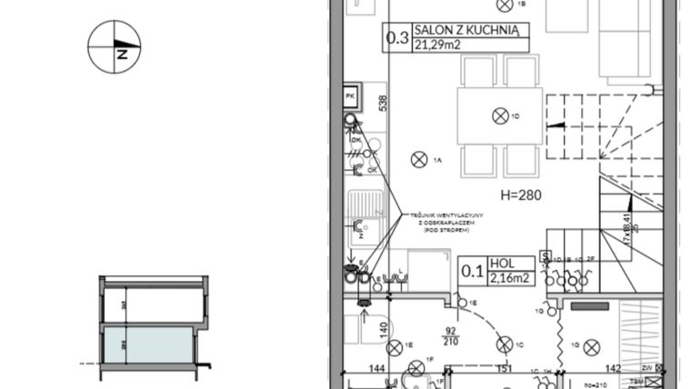 Rzut - Dom na sprzedaż 3 pokoje o powierzchni 62,16 m² - numer 7 w Boska Ksawerowska 2