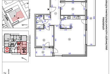 Rzut - Mieszkanie na sprzedaż 4 pokoje o powierzchni 95,74 m² - numer A4 w Vilanovia Park