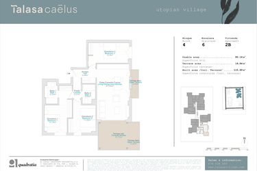 Rzut - Mieszkanie na sprzedaż 3 pokoje o powierzchni 80,1 m² - numer B4-2B w Talasa Caleus II