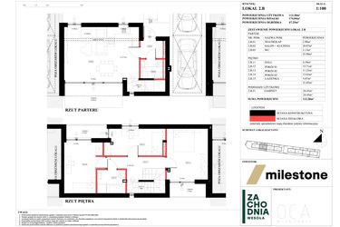 Rzut - Dom na sprzedaż 5 pokoi o powierzchni 112,2 m² - numer 2.B w Zachodnia Wesoła
