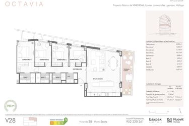 Rzut - Mieszkanie na sprzedaż 4 pokoje o powierzchni 96,07 m² - numer 286B w Octavia