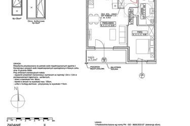Rzut - Mieszkanie na sprzedaż 2 pokoje o powierzchni 44,75 m² - numer B.3.2.2 w Forma II