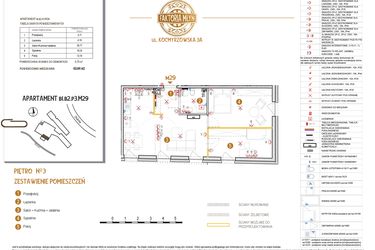 Rzut - Mieszkanie na sprzedaż 3 pokoje o powierzchni 63,84 m² - numer B1.B2.P3.M29 w Faktoria Młyn