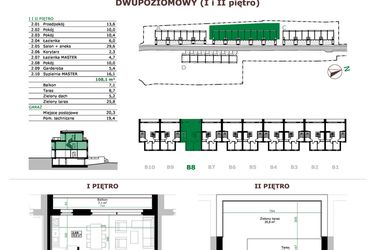 Rzut - Mieszkanie na sprzedaż 5 pokoi o powierzchni 108,1 m² - numer B8.2 w Dębowe Zacisze
