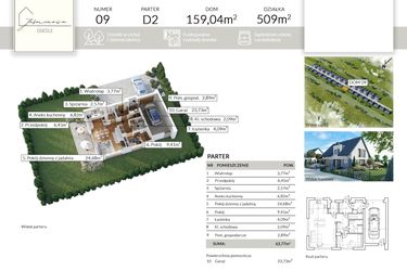 Rzut - Dom na sprzedaż 5 pokoi o powierzchni 159,04 m² - numer 9 w Osiedle Jaśminowa