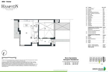 Rzut - Dom na sprzedaż 4 pokoje o powierzchni 188,24 m² - numer HB9B w Hampton Residence Wilanów