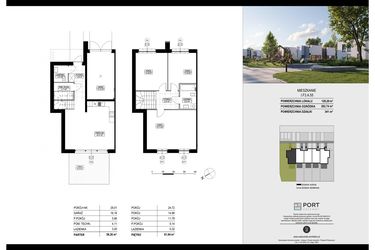 Rzut - Dom na sprzedaż 4 pokoje o powierzchni 120,2 m² - numer I.F3.A.55 w Port Drzewny