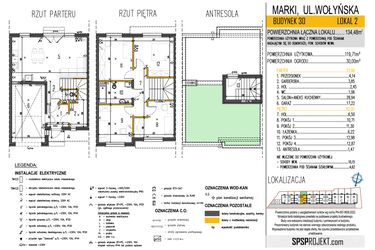 Rzut - Dom na sprzedaż 5 pokoi o powierzchni 119,71 m² - numer 30/2 w Osiedle Skrzetuskiego II