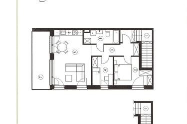 Rzut - Mieszkanie na sprzedaż 3 pokoje o powierzchni 67,26 m² - numer 14_2 w Apartamenty Sielanka