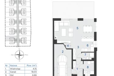 Rzut - Dom na sprzedaż 5 pokoi o powierzchni 125 m² - numer Nigra.2 w Michałowice Park II