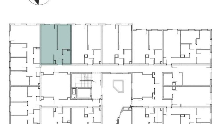 Rzut - Mieszkanie na sprzedaż 2 pokoje o powierzchni 41,91 m² - numer M05 w Atrium House