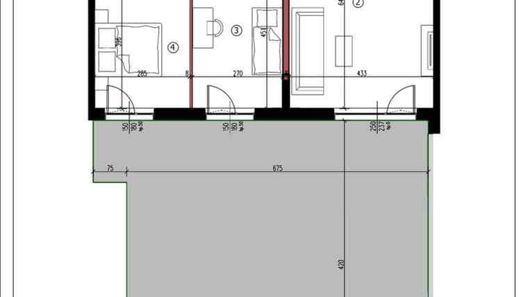 Rzut - Mieszkanie na sprzedaż 3 pokoje o powierzchni 64,83 m² - numer 12 w Andersa 3