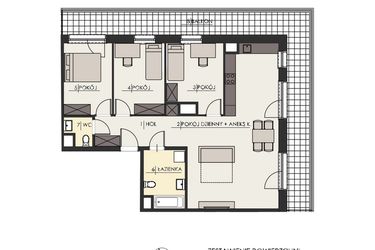 Rzut - Mieszkanie na sprzedaż 4 pokoje o powierzchni 90,07 m² - numer 87 w Osiedle Platinum III