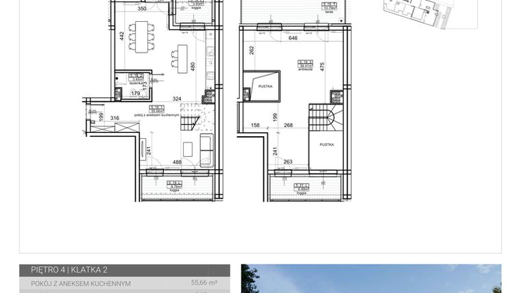 Rzut - Mieszkanie na sprzedaż 1 pokój o powierzchni 98,52 m² - numer 79 w Wave etap II