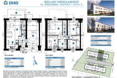Rzut - Dom na sprzedaż 5 pokoi o powierzchni 101,82 m² - numer 1B w Domy w Bielanach Wrocławskich