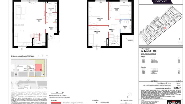 Rzut - Dom na sprzedaż 4 pokoje o powierzchni 94,11 m² - numer 6_02B w Nowe Warzymice 5