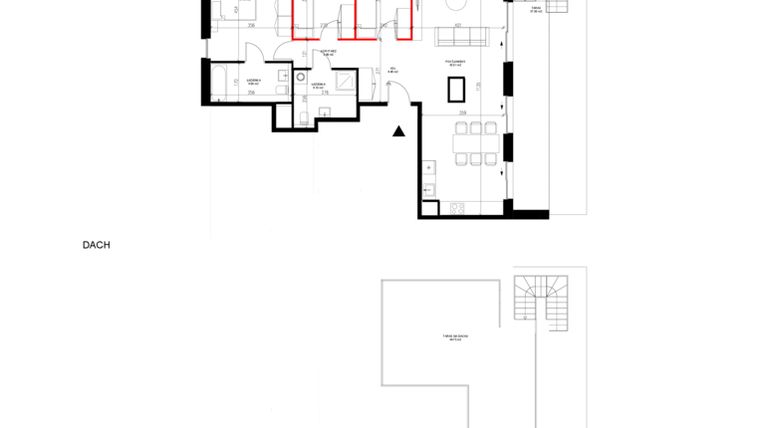Rzut - Mieszkanie na sprzedaż 4 pokoje o powierzchni 98,54 m² - numer G.8.2 w INSPIRE ETAP V – bud. F, G