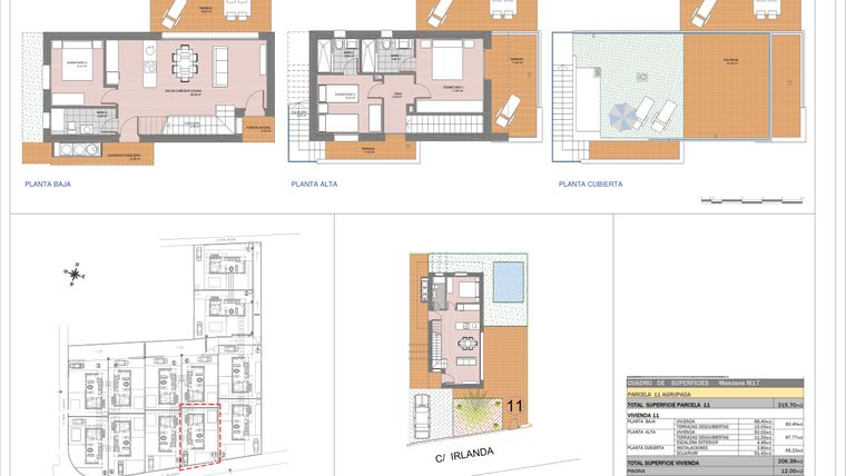 Rzut - Dom na sprzedaż 3 pokoje o powierzchni 167,97 m² - numer 11 w Willa La Marina