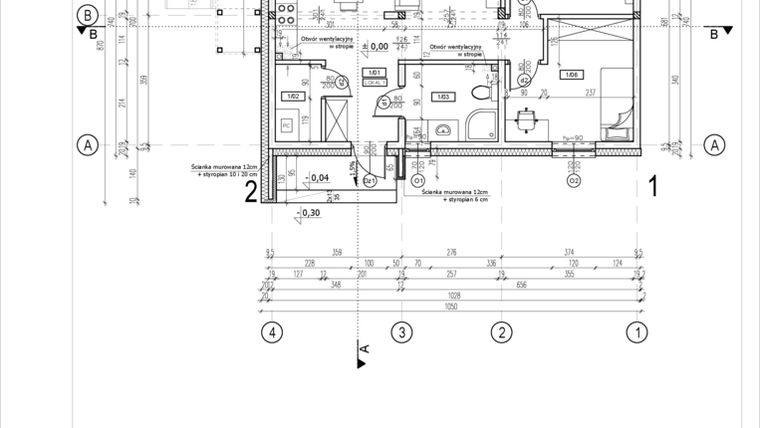 Rzut - Mieszkanie na sprzedaż 3 pokoje o powierzchni 61,53 m² - numer Wesoła 35 w Słoneczny Nowy Otok - Wesoła