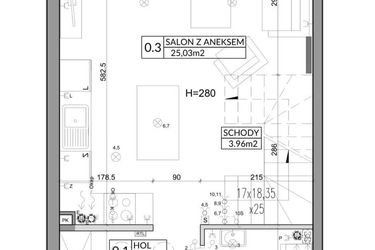 Rzut - Dom na sprzedaż 3 pokoje o powierzchni 72,9 m² - numer 26A w Nova Magdalenka 6
